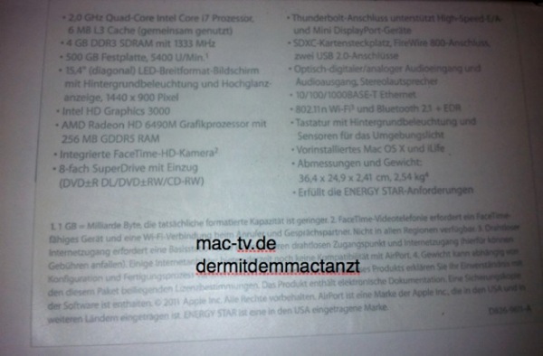 macbook pro 2011 3