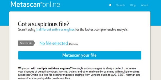 metascan online scan