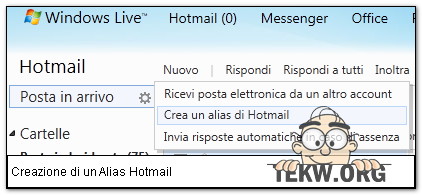 Scegliamo il nome dell'account quindi e l'estensione della casella di posta, disponibile fra @hotmail.it, hotmail.com, live.com, live.it