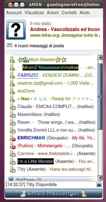 Ubuntu aMSN 