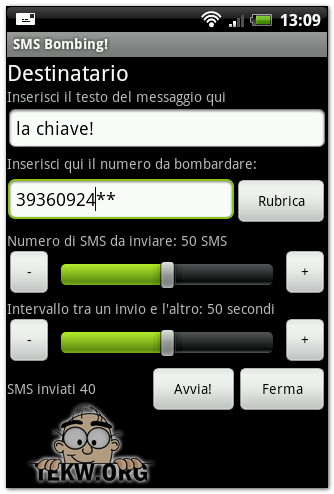 Android SMS Bombing