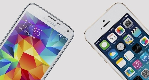 Iphone 5 batte Samsung Galaxy S5