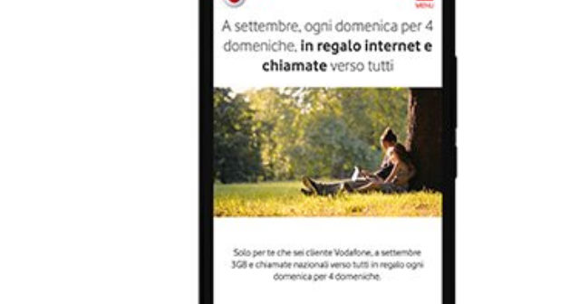 Vodafone Domeniche in Regalo: 3GB e chiamate gratis